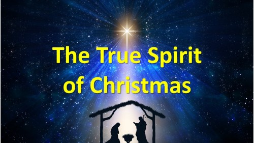 December 12 Message Title The True Spirit of Christmas